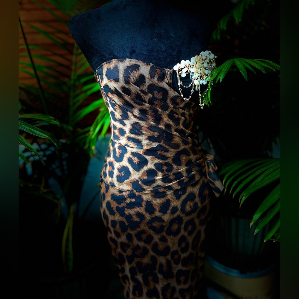 StylesByChi custom cheetah corset skirt set